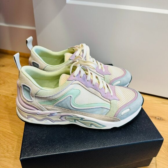 Sandro Pastel Flame Sneakers, Size 8 - Picture 7 of 8